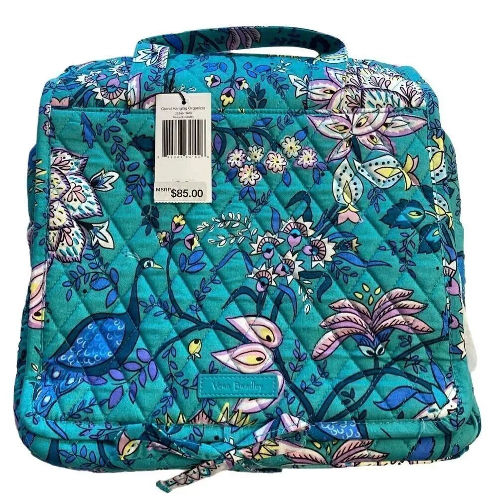 VERA BRADLEY GRAND HANGING ORGAINIZER - PEACOCK GARDEN